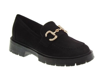 Zamszowe mokasyny półbuty Black r.38