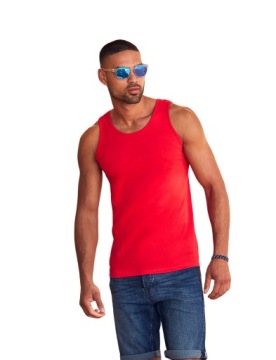 FRUIT OF THE LOOM KOSZULKA NA RAMIĄCZKACH Red XXL