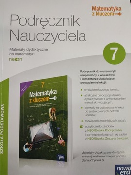 Matematyka z kluczem 7 podręcznik nauczyciela 2023 rozwiązania zadań