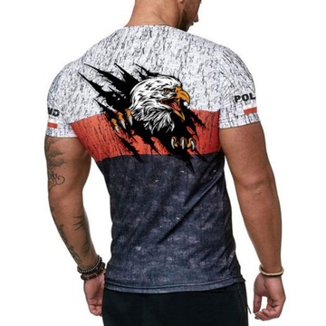 ФУТБОЛКА МУЖСКАЯ 3D ПРИНТ ПОЛЬША M