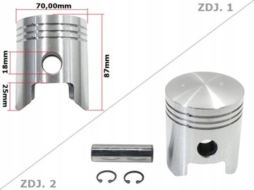 TŁOK MZ TS 250 70,00 2-SZLIF STD