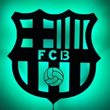 ФК Реал Мадрид Изображение Деревянный футбольный герб Подарочный светодиодный ночник