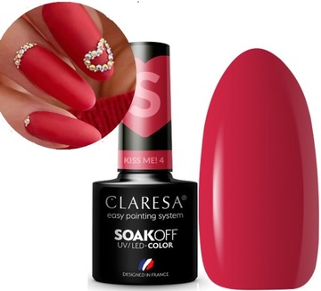 CLARESA LAKIER HYBRYDOWY KISS ME! 4 MALINOWY RÓŻ