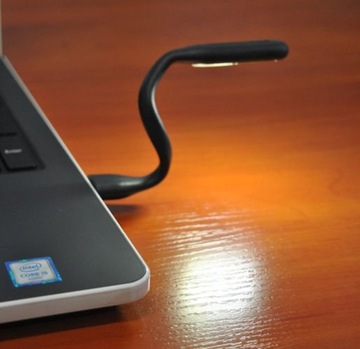 Силиконовая гибкая USB светодиодная лампа для ноутбука, черная