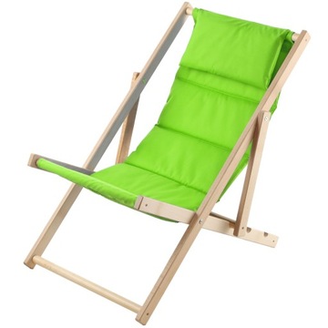 LEŻAK DREWNIANY PLAŻOWY SKŁADANY + ZAGŁÓWEK