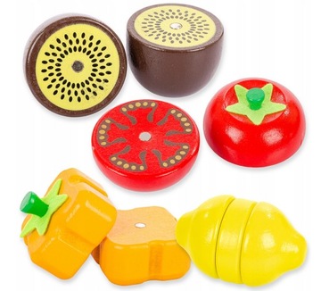 ДЕРЕВЯННЫЕ ОВОЩИ ФРУКТЫ ДЛЯ НАРЕЗКИ НА МАГНИТЕ XXL