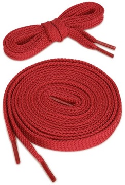 SZNURÓWKI SZNUROWADŁA PŁASKIE 7 mm 120 cm czerwone