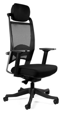 Fotel obrotowy FULKRUM ergonomiczny czarny Unique /do 130 kg