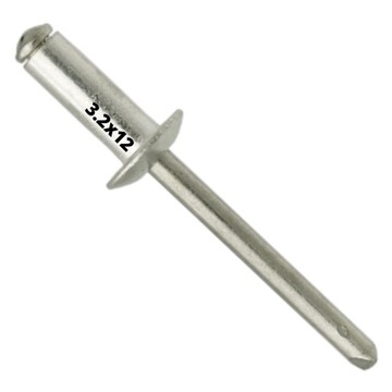 NITY ZRYWALNE ALUMINIOWE 3.2x12mm NIT 50 SZTUK