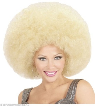 PERUKA BLOND MEGA DUŻE AFRO AFRYKAŃSKA AFRYKA