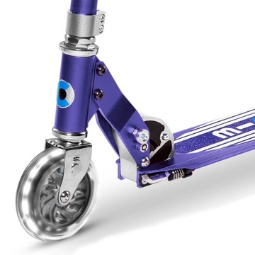Микро - Самокат двухколесный детский Sprite WHEELS LED Blue Stripe