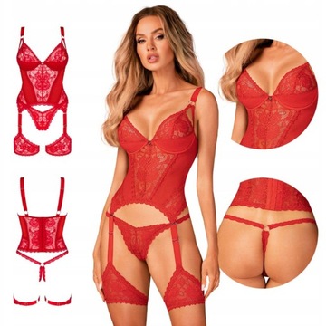 Belovya Gorset i Stringi Obsessive XS/S