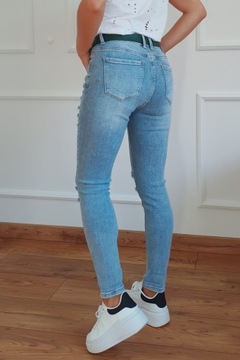 MS15 Jeansy M.Sar Skinny Hole с поясом 42 XL (33)