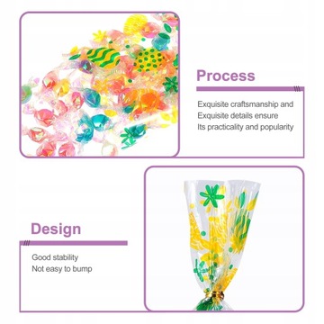 100шт Пасхальные целлофановые пакеты Целлофановый пакет