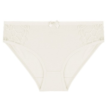 ТРУСИКИ ЖЕНСКИЕ ИЗ ХЛОПКА С КРУЖЕВОМ, БЕЗ РИСУНКА, ЭЛАСТИЧНЫЙ MORAJ, размер XXL, 4 шт.