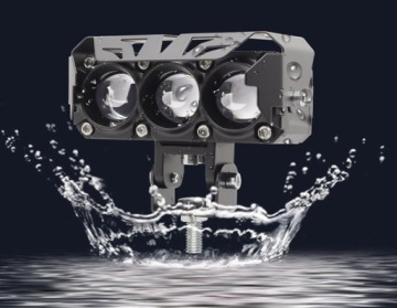 МОТОЦИКЛЕТНАЯ РАБОЧАЯ ЛАМПА HALOGEN QUAD LED DUAL, 2 ЦВЕТА СВЕТА, 60 ВТ, 2 шт.