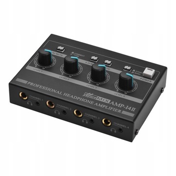 AMP-14 4-Channel Headphone Amplifier Compact Stere