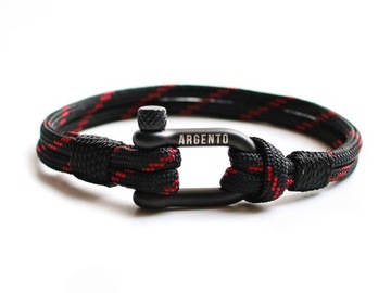 Sportowa Bransoletka Męska Paracord szekla