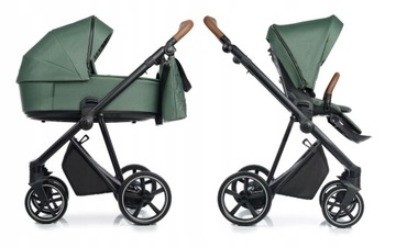 ROAN wózek 2w1 IVI +adaptery BOHO GREEN