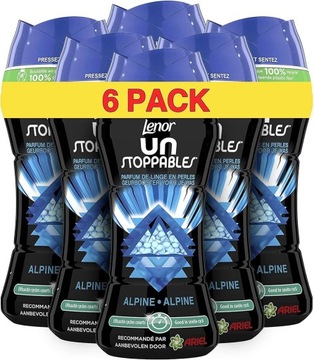 LENOR Un Stoppables Perełki kryształki do płukania ALPINE 224g x6