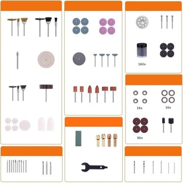 Zestaw Akcesoriów Tarcz Wierteł do Multiszlifierki 361szt + Walizka