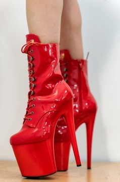BUTY do POLE DANCE SZPILKI EROTYCZNE CZERWONE r.37