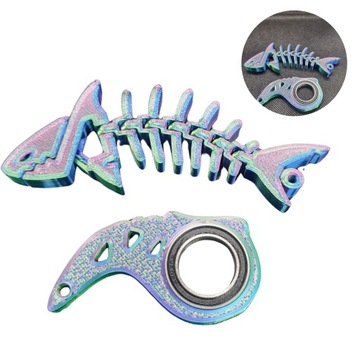 KEYRAMBIT KEYSPINNER + REKINEK TIKTOK DRUK 3D ZESTAW Z ŁOŻYSKIEM BRELOK MIX