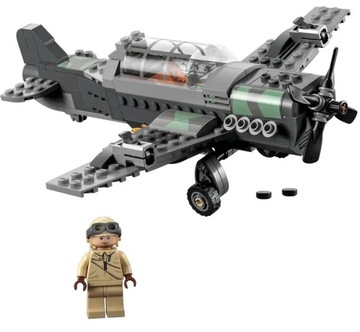 Lego Indiana Jones 77012 Sam Samolot Myśliwiec + Pilot