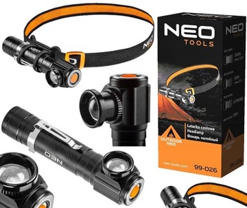 LATARKA CZOŁOWA AKUMULATOROWA 800lm USB + GRATIS