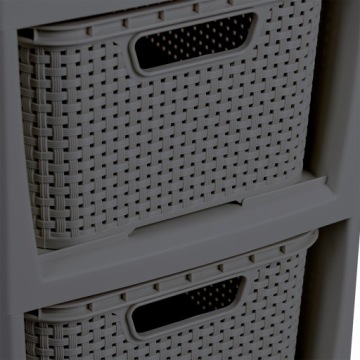 ПОДСТАВКА НА СУНДУК С 2 КОРЗИНАМИ ИЗ РОТАНГА BRANQ 1727A