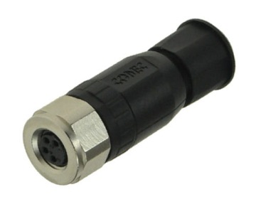 Wtyk żeński prosty M8 4-piny (42-00012) Conec
