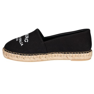 ICEBERG damskie espadryle buty wsuwane Milano Italia BLACK roz.38