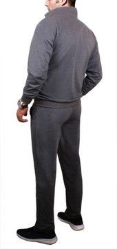 Мужской спортивный костюм, толстовка + брюки, хлопок, графит 257 XXL