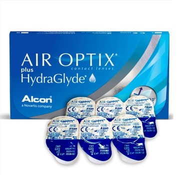 AIR OPTIX PLUS HYDRAGLYDE 6 SZT SOCZEWKI KONTAKTOWE MIESIĘCZNE MOC -7,50