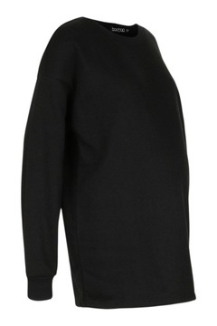 2B5B14 P28 BOOHOO MATERNITY CZARNA BLUZA OVERSIZE XL