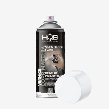 HQS SPRAY LAKIER FARBA KRYJĄCA-IZOLUJĄCA PLAMY 400ML
