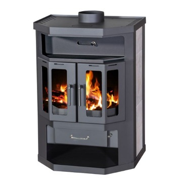 KOMINEK PIEC Z KAFLAMI NA DREWNO VICTORIA GRANDE LUX 14 kW - EKOPROJEKT