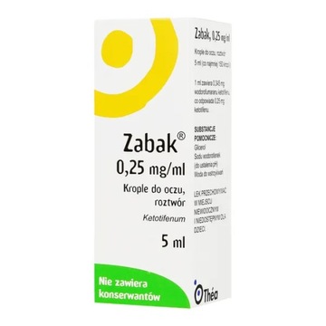 Zabak, (0,25 mg/ml), krople do oczu, 5 ml