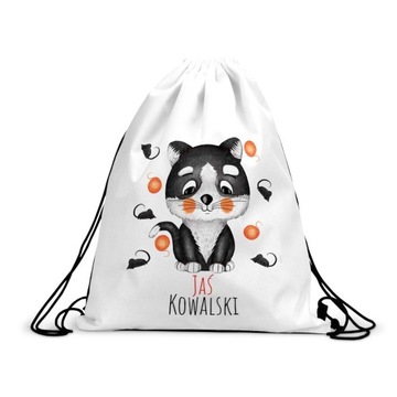 Worek Plecak Do Przedszkola Na Buty Imię KOTEK