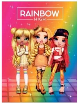 ZESZYT A5 16 KARTEK 3 LINIE RAINBOW HIGH