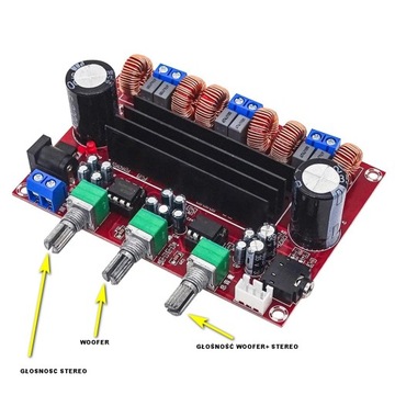 WZMACNIACZ MOCY 2.1 2x50W +100W (WOOFER) CS8673E