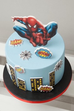 Набор для украшения торта 2D ЧЕЛОВЕК ПАУК, 12 шт.