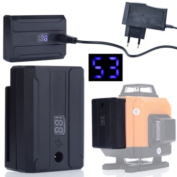 AKUMULATOR BATERIA 3500 MAH Z ŁADOWARKĄ DO POZIOMICY LASEROWEJ LASER LCD