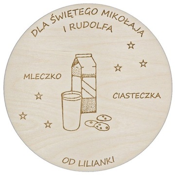 TALERZYK dla MIKOŁAJA TALERZ TACKA OZDOBA DREWNO