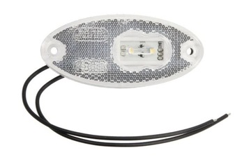 WAS lampa obrysowa, biała łezka (2-diody) 12-24V