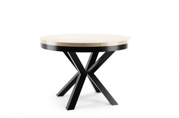 Okrągły stół 100/180 cm LOFT industrial METAL