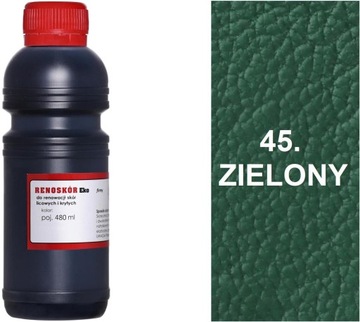 ZIELONA 45 FARBA RENOSKÓR 480 ml DO PERSONALIZACJI OBUWIA HQ ODZIEŻY G12-85