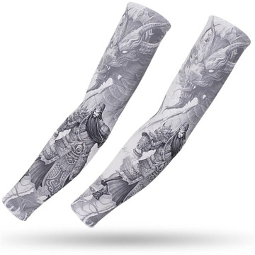 Long Tattoo Sleeves Seamless Armguard Sun Protection Cover 2PCS Men Women
