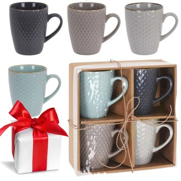 4x KUBEK KUBKI kawy herbaty zestaw kubków 250ml