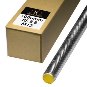 PRĘT SZPILKA GWINTOWANY M12 OCYNK 1000mm 8.8